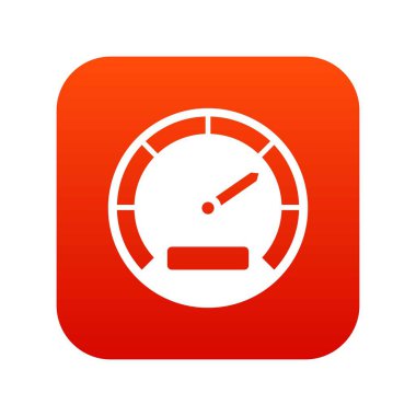 Hız göstergesi simgesi dijital kırmızı