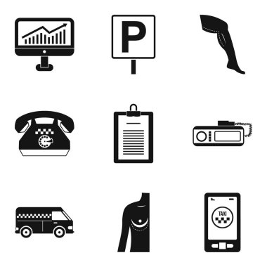 Pazar Geliştirme Icons set, basit tarzı