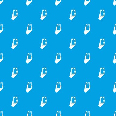 El cep telefonu desen kesintisiz mavi fotoğrafı