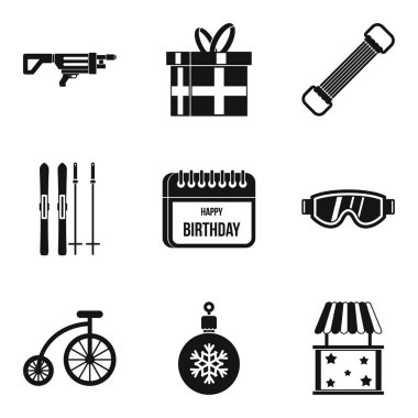 Sürpriz doğum günü simgeler kümesi, basit tarzı için