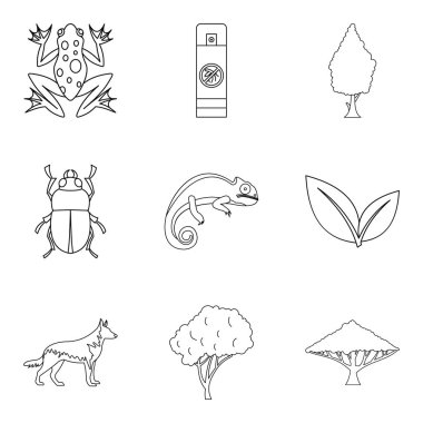 Parazit Icons set, anahat stili