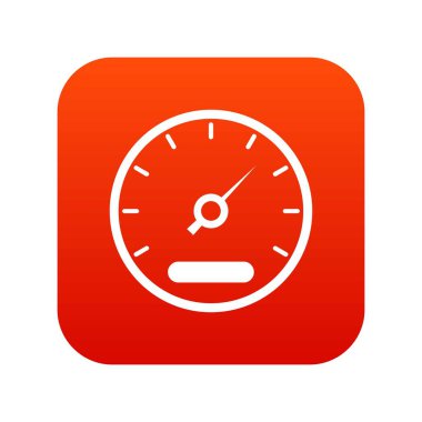 Hız göstergesi simgesi dijital kırmızı