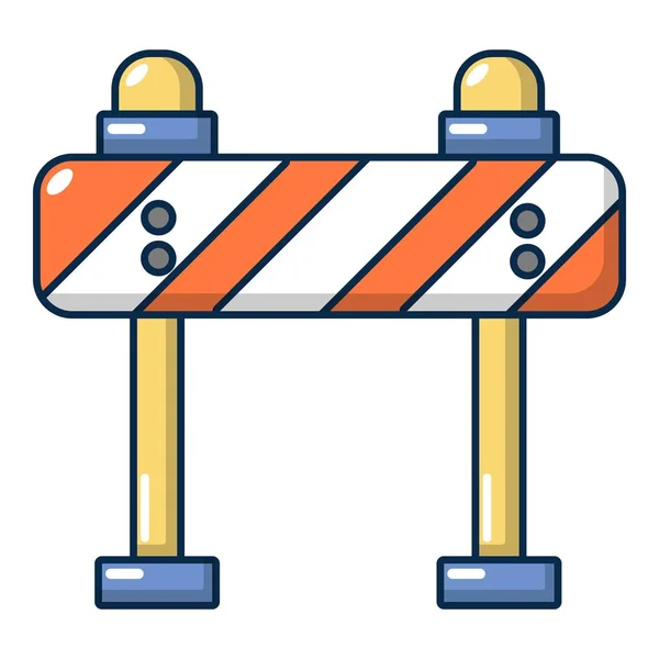 Icono de bloqueo de camino, estilo de dibujos animados — Vector de stock