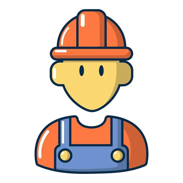 Builder icon, cartoon style — Stock Vector