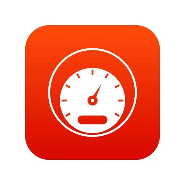 Speedometer icon digital red — Stock Vector