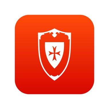 Kalkan simgesi dijital kırmızı