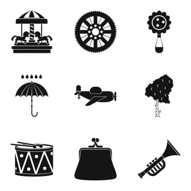 Yaratıcı çocuklar Icons set, basit tarzı