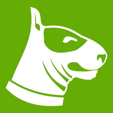 Boğa korkunç köpek simgesi yeşil