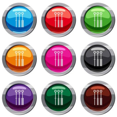 Dövme iğneleri 9 koleksiyonu ayarla