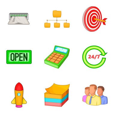 Nakit Icons set, karikatür tarzı