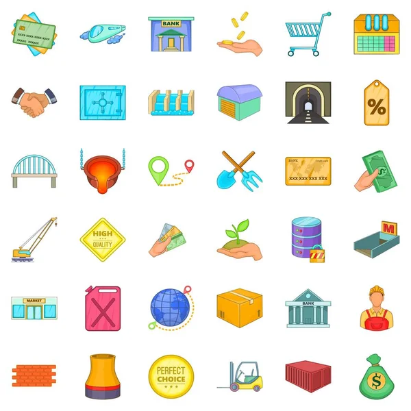 Ekonomi Icons set, karikatür tarzı