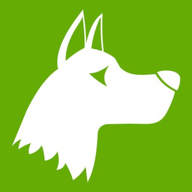 Doberman köpek simgesi yeşil