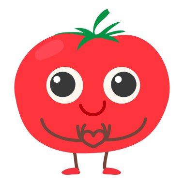 Domates simgesi, karikatür tarzı