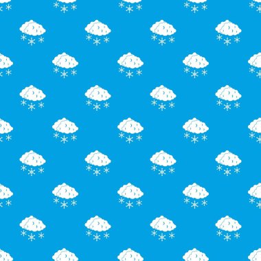 Kesintisiz mavi bulutlar ve kar desen