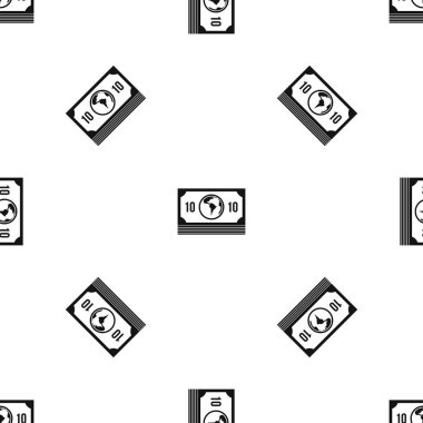 Para yığını desen sorunsuz siyah