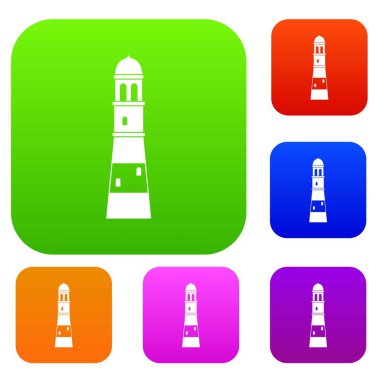 Deniz feneri renk koleksiyonu ayarla