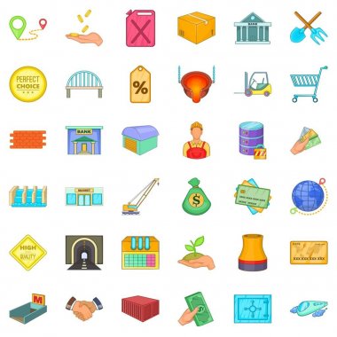 Mükemmel bir seçim simgeleri ayarla, tarzı çizgi film