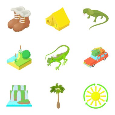 Keşif simgeleri ayarlandı, çizgi film biçimi