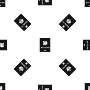 Multipassport desen sorunsuz siyah