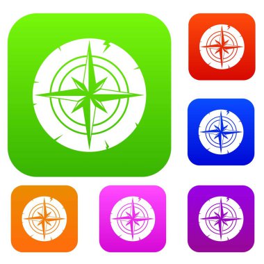 Antik pusula renk koleksiyonu ayarla