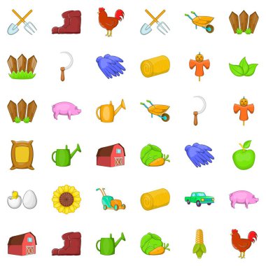 Yumurta Icons set, karikatür tarzı