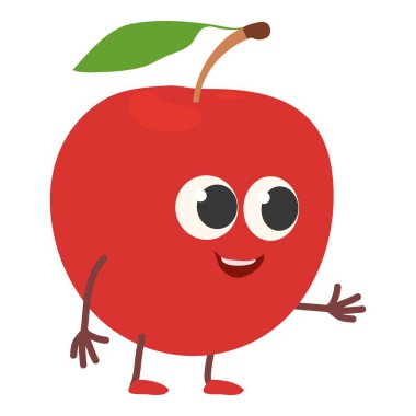 Elma simgesi, karikatür tarzı