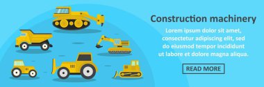 İnşaat makineleri afiş yatay kavramı