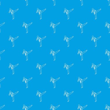 Wushu ana desen kesintisiz mavi