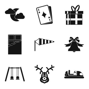 Büyük hediye Icons set, basit tarzı