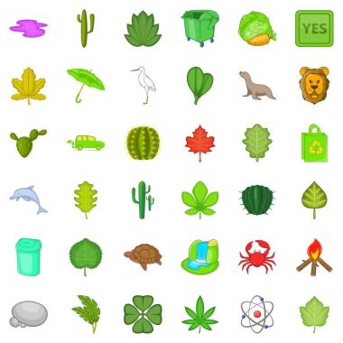 Kalp Icons set, karikatür tarzı