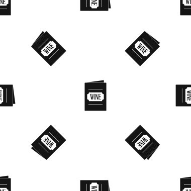 Şarap listesi desen sorunsuz siyah
