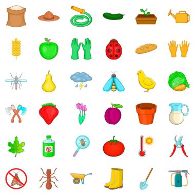 Fırtına Icons set, karikatür tarzı