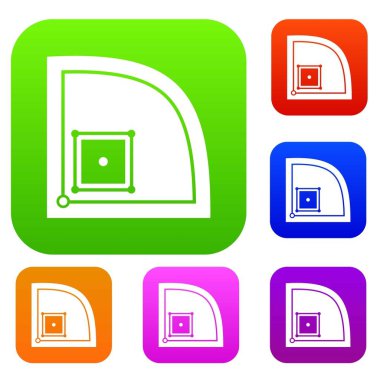 Beyzbol sahası renk koleksiyonu ayarla