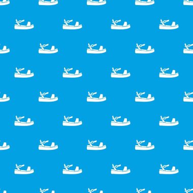 Kadınlar sandale desen kesintisiz mavi