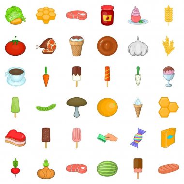 Bakkal Icons set, karikatür tarzı