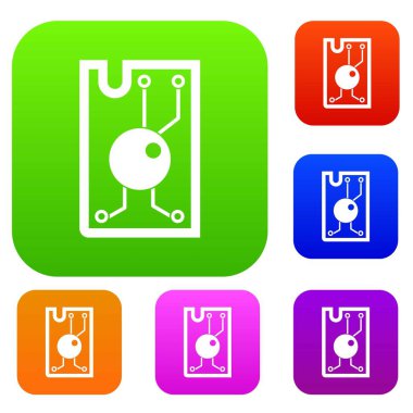 İşlemci yongası renk koleksiyonu ayarla