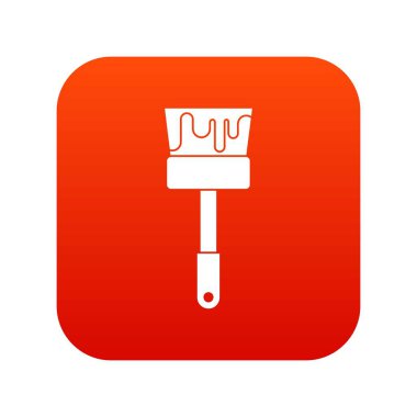 Boya fırça simgesini dijital kırmızı