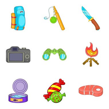 Avcı Icons set, karikatür tarzı
