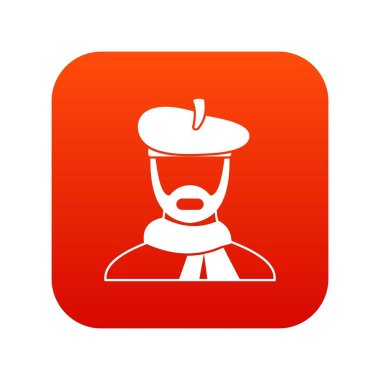 Sanatçı simge dijital kırmızı