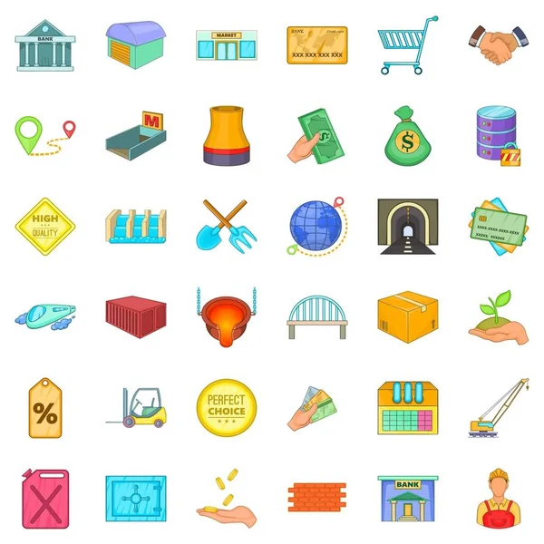 Ekonomi simgeler ayarla, tarzı çizgi film