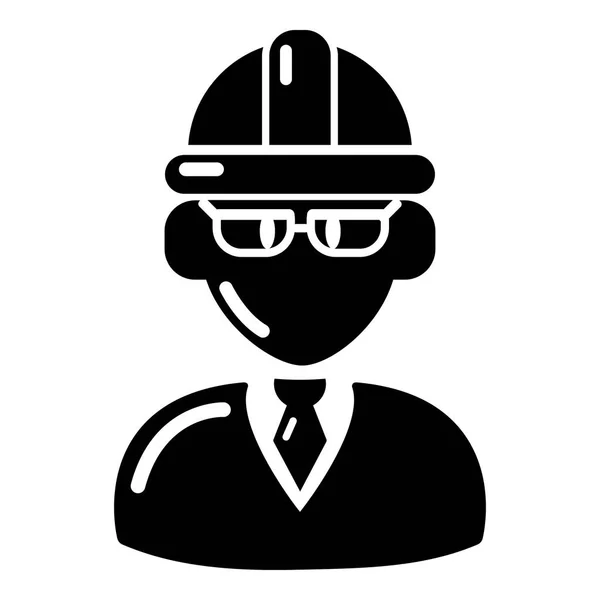 Foreman ikon, egyszerű fekete stílus — Stock Vector