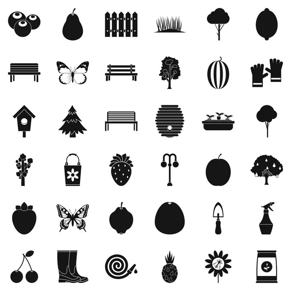 Meyve sepeti Icons set, basit tarzı