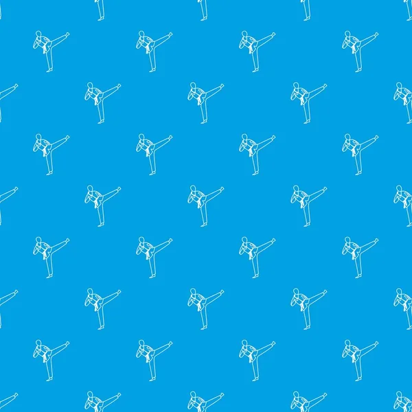 Wushu ana desen kesintisiz mavi