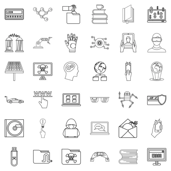 Flash sürücü simgeler kümesi, anahat stili