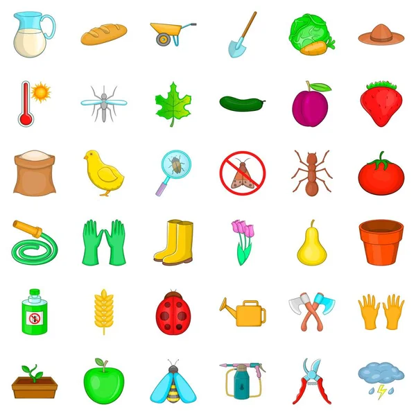 Bahçe iş Icons set, karikatür tarzı