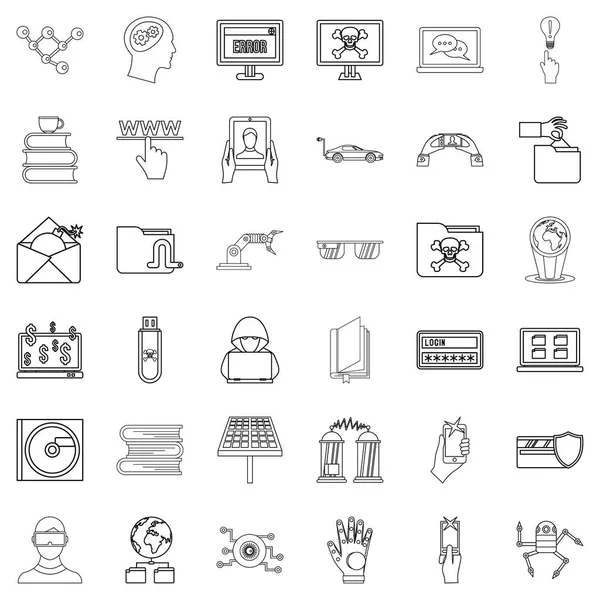 Hacker Icons set, anahat stili