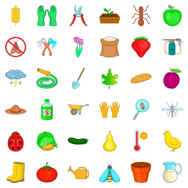 Eldiven Icons set, karikatür tarzı