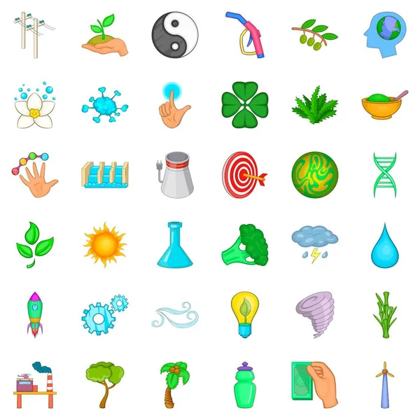 Gezegen Icons set, karikatür tarzı