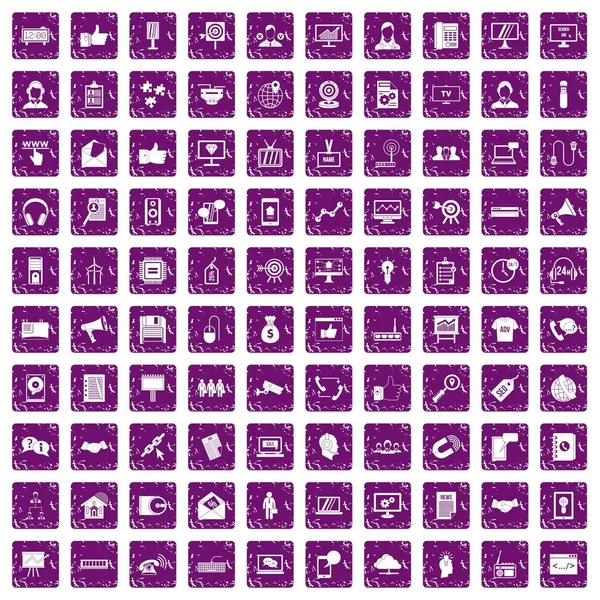 100 veri değişimi simgeler kümesi grunge mor