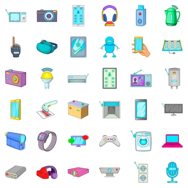 Mikrofon Icons set, karikatür tarzı